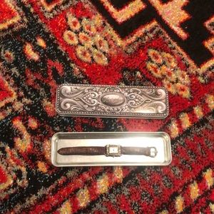 Brighton Watch “Daytona” Brown Leather strap. Needs battery.